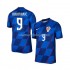 Camisola Croácia Andrej Kramaric 9 Homem Equipamento Segundo Euro 2024 Manga Curta